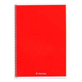 Spirálfüzet vonalas FORTUNA Monocolor A/5 70 lapos piros
