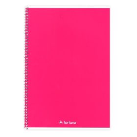 Spirálfüzet vonalas FORTUNA Monocolor A/5 70 lapos magenta