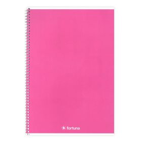   Spirálfüzet vonalas FORTUNA Monocolor A/5 70 lapos rózsaszín