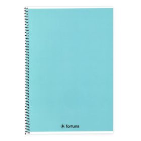   Spirálfüzet vonalas FORTUNA Monocolor A/5 70 lapos pasztell kék
