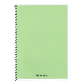   Spirálfüzet vonalas FORTUNA Monocolor A/5 70 lapos pasztell zöld