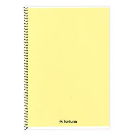   Spirálfüzet vonalas FORTUNA Monocolor A/5 70 lapos pasztell sárga