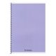 Spirálfüzet vonalas FORTUNA Monocolor A/5 70 lapos pasztell lila