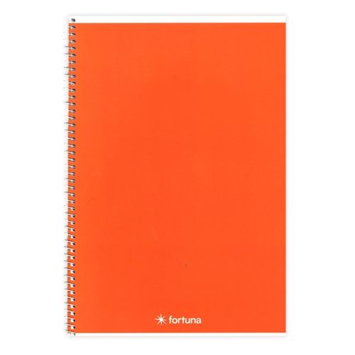 Spirálfüzet vonalas FORTUNA Monocolor A/4 70 lapos narancssárga