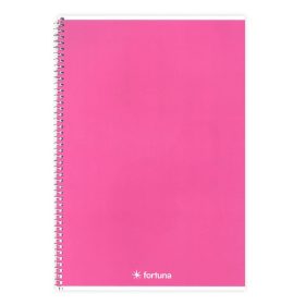   Spirálfüzet vonalas FORTUNA Monocolor A/4 70 lapos rózsaszín