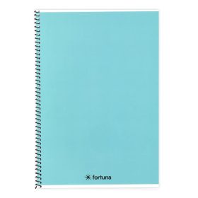   Spirálfüzet vonalas FORTUNA Monocolor A/4 70 lapos pasztell kék