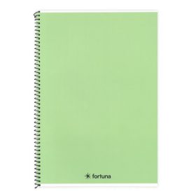   Spirálfüzet vonalas FORTUNA Monocolor A/4 70 lapos pasztell zöld