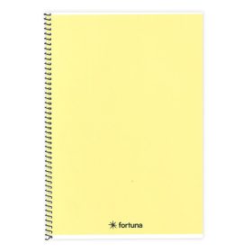   Spirálfüzet vonalas FORTUNA Monocolor A/4 70 lapos pasztell sárga