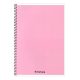 Spirálfüzet vonalas FORTUNA Monocolor A/4 70 lapos pasztell rózsaszín