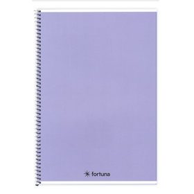   Spirálfüzet vonalas FORTUNA Monocolor A/4 70 lapos pasztell lila