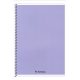 Spirálfüzet vonalas FORTUNA Monocolor A/4 70 lapos pasztell lila