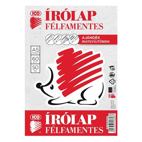 Írólap ICO Süni A/5 félfamentes 10-50 50 ív/csomag