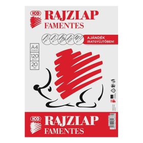 Rajzlap ICO Süni A/4 120 g famentes 20 lapos