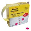 Etikett AVERY 3850 öntapadó jelölőpont adagoló dobozban pink 10mm 800 jelölőpont/doboz