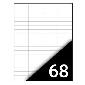   Etikett FORTUNA 48,5x16,9mm univerzális 6800 címke/doboz 100 ív/doboz