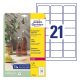 Etikett AVERY L7782-25 63,5x38,1mm víztiszta átlátszó 525 címke/doboz 25 ív/doboz