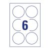 Etikett AVERY L6229-10 80 mm univerzális kör 10 íves