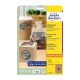 Etikett AVERY L7103-25 63,5x42,3 mm környezetbarát ovális barna kraft 25 íves