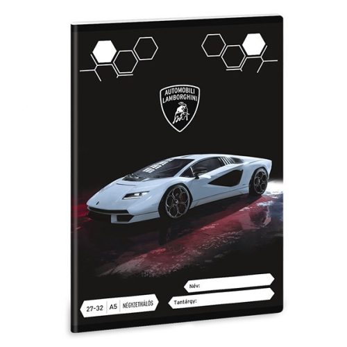 Füzet ARS UNA A/5 32 lapos kockás 27-32 Lamborghini