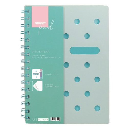 Spirálfüzet vonalas STREET Pad A/4 100 lapos pasztell zöld