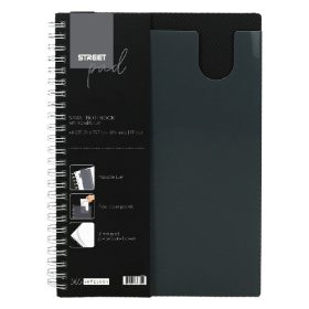Spirálfüzet vonalas STREET Pad A/4 80 lapos fekete