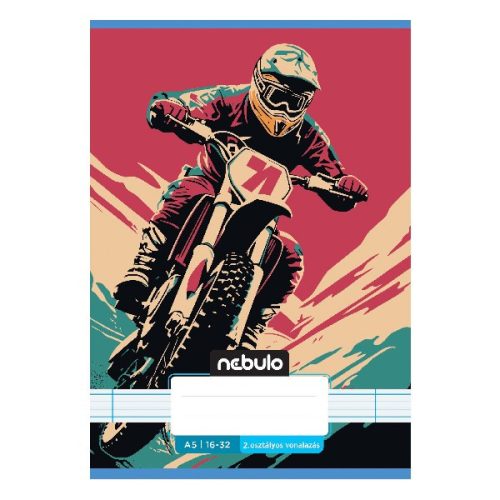Füzet vonalas NEBULO A/5 32 lapos 16-32 2.osztályos Vagány 16 darabos