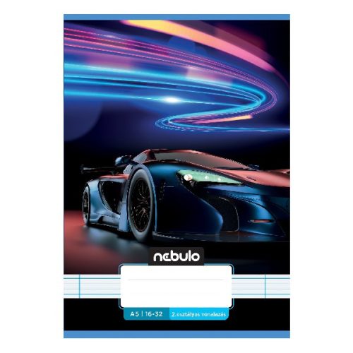 Füzet vonalas NEBULO A/5 32 lapos 16-32 2.osztályos Vagány 16 darabos