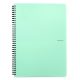 Spirálfüzet vonalas PASTELINI A/4 60 lapos zöld