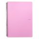Spirálfüzet vonalas PASTELINI A/4 60 lapos pink