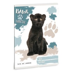   Füzet vonalas ARS UNA A/5 32 lapos 16-32 2.osztályos Bátor mancsok-Fekete párduc