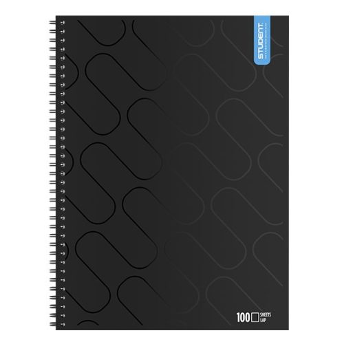 Spirálfüzet sima ICO Student Black Prémium A/4 100 lapos