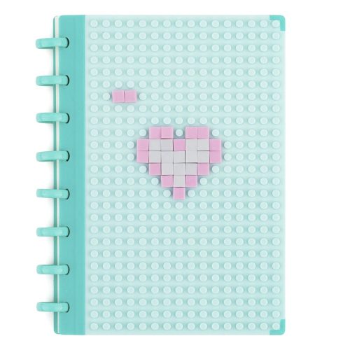 Spirálfüzet vonalas OXY lego design A/5 80 lapos kék