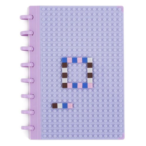 Spirálfüzet vonalas OXY lego design A/5 80 lapos lila