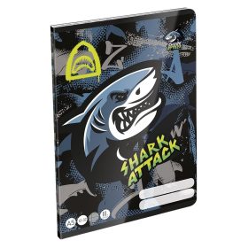   Füzet vonalas LIZZYSULI A/5 32 lapos 12-32 3.osztályos Shark Attack