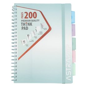   Spirálfüzet vonalas ASTRA PAP A/4 100 lapos perforált színregiszteres Ombre Pasztell