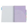 Spirálfüzet vonalas ASTRA PAP A/4 100 lapos perforált színregiszteres Ombre Pasztell