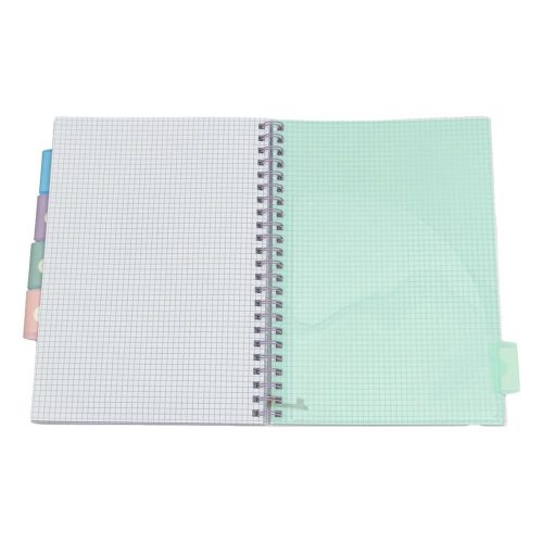 Spirálfüzet vonalas ASTRA PAP A/4 100 lapos perforált színregiszteres Ombre Pasztell