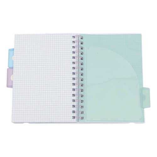 Spirálfüzet vonalas ASTRA PAP A/5 100 lapos perforált színregiszteres Ombre Pasztell