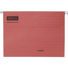 Függőmappa OPTIMA A/4 karton piros 25 darabos