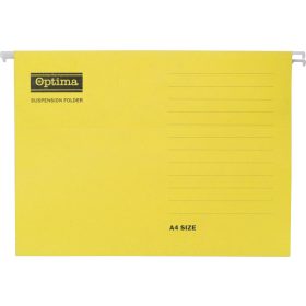 Függőmappa OPTIMA A/4 karton sárga 25 darabos
