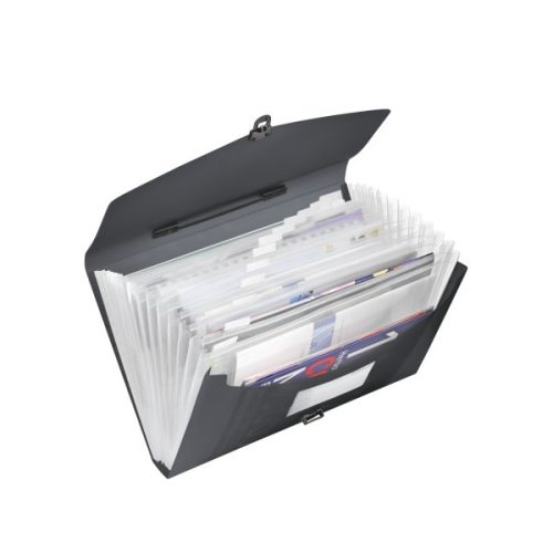 Irattartó táska ESSELTE Vivida PP harmónikás A/4 fekete