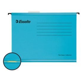   Függőmappa ESSELTE Classic A/4 karton gyorslefűző szerkezettel újrahasznosított kék 10 darabos
