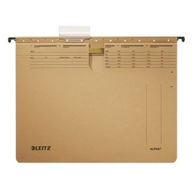   Függőmappa gyorsfűző szerkezettel LEITZ Alpha A/4 karton natúr 25 darabos