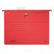 Függőmappa gyorsfűző szerkezettel LEITZ Alpha A/4 karton piros 25 darabos
