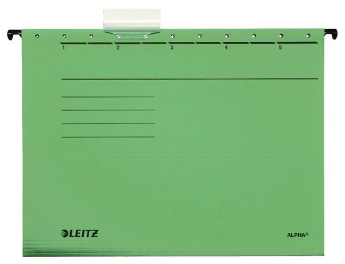 Függőmappa LEITZ Alpha Standard A/4 karton zöld 25 darabos