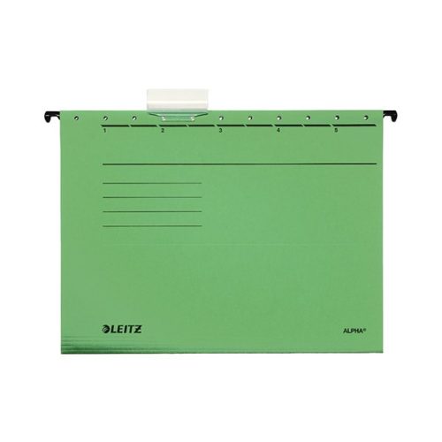 Függőmappa LEITZ Alpha Standard A/4 karton zöld 25 darabos