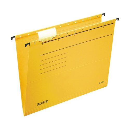 Függőmappa LEITZ Alpha Standard A/4 karton sárga 25 darabos