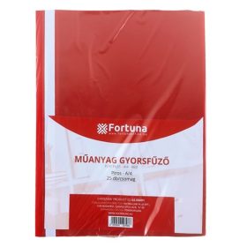 Gyorsfűző FORTUNA műanyag piros 25 darabos