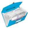 Irattartó táska ESSELTE Vivida A/4 PP harmónikás 12 rekeszes kék