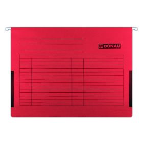  Függőmappa oldalvédelemmel DONAU A/4 karton piros 25 darabos